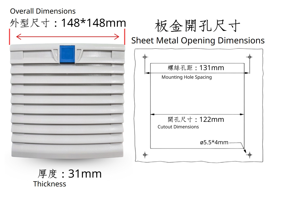 TJ-803 通風百頁窗 — 1